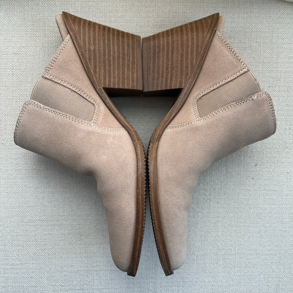 Blondo NORM01SD Waterproof Suede Block Heel Mules Tan Sz 7.5 - Picture 3 of 8